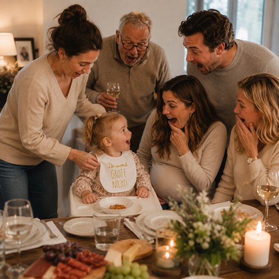 baby slab met tekst je wordt grote nicht je krijgt een bekendmaking zwangerschap Geboorte Cadeau aanstaande liefste neefje of nichtje hoera weer van Merkloos — afbeelding 3