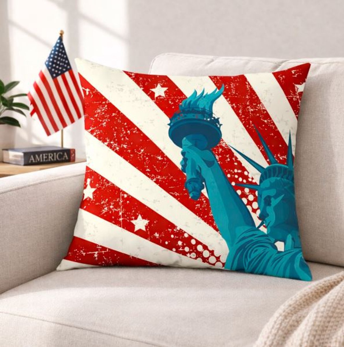 Proud to Be American Collection Kussenhoes - 45x45 cm