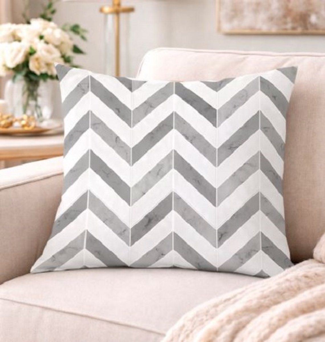 Black & White Living Collection Kussenhoes - 45 x 45 cm
