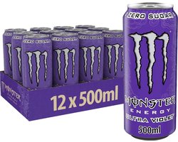 Monster Energy Ultra Violet Energiedrank - 12x 500 ml blikjes