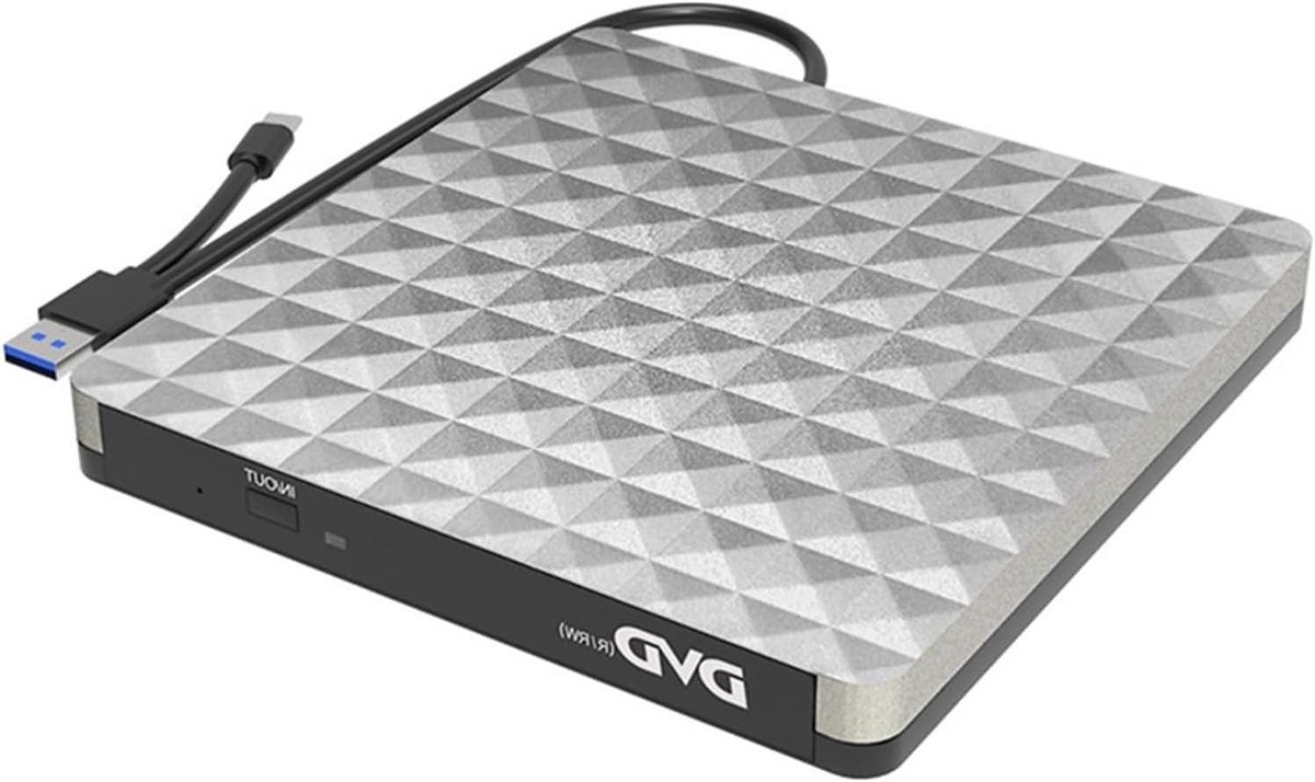 Externe DVD-speler - Optisch Station - Bestanden Archiveren - Snelle USB 3.0 - 14.7 cm - Zilver
