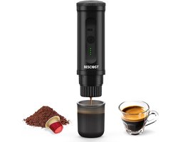 Draagbare Espressomachine met Batterij – 20 Bar Druk – Zelfverwarmend – USB-C Oplaadbaar – Geschikt voor Capsules & Gemalen Koffie