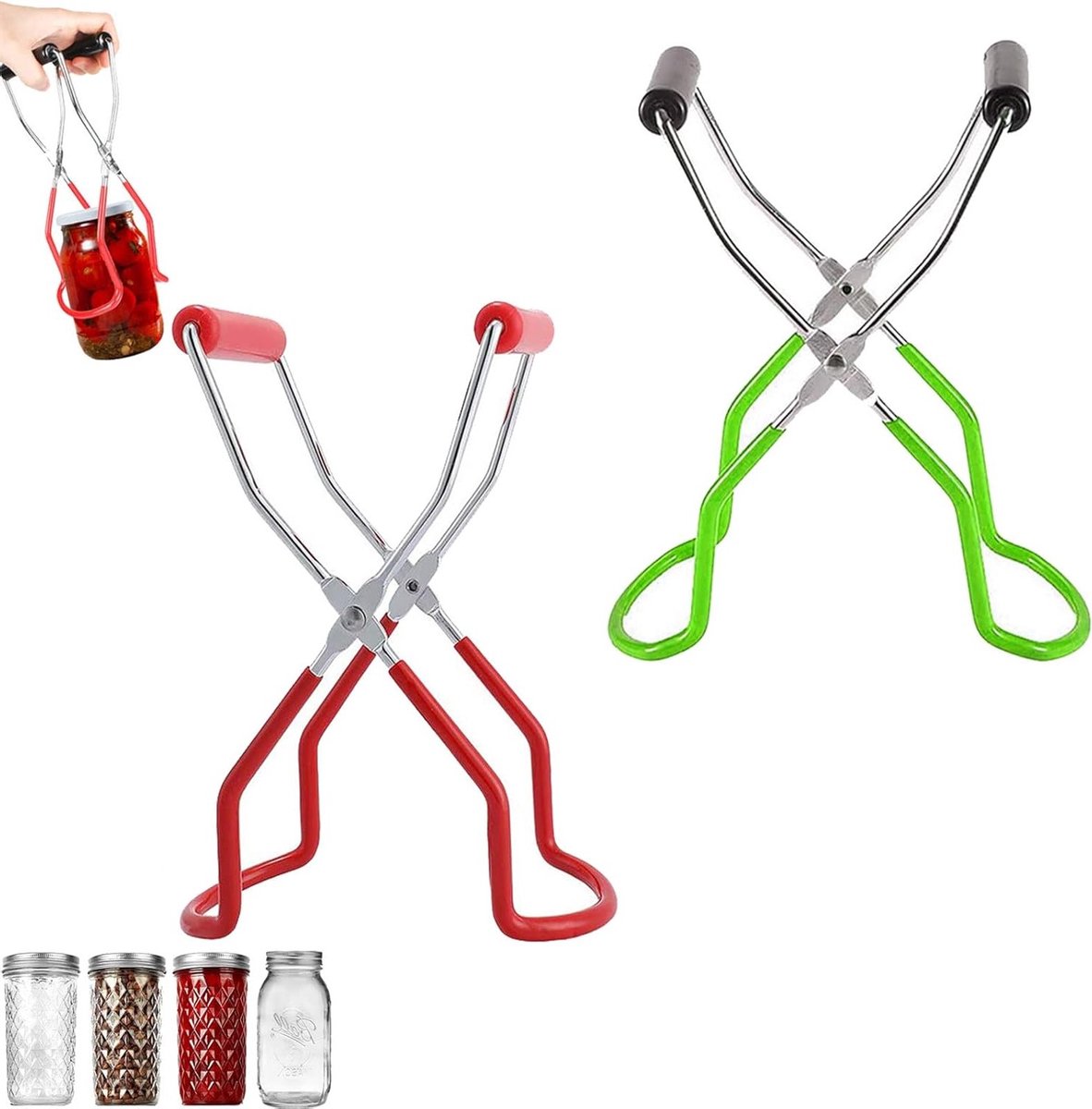 Non-slip Pliers voor het Optillen van Potten en Flessen - RVS Keukenhulpmiddel voor Blikken en Jars, Ideaal voor Canning en Inmaken