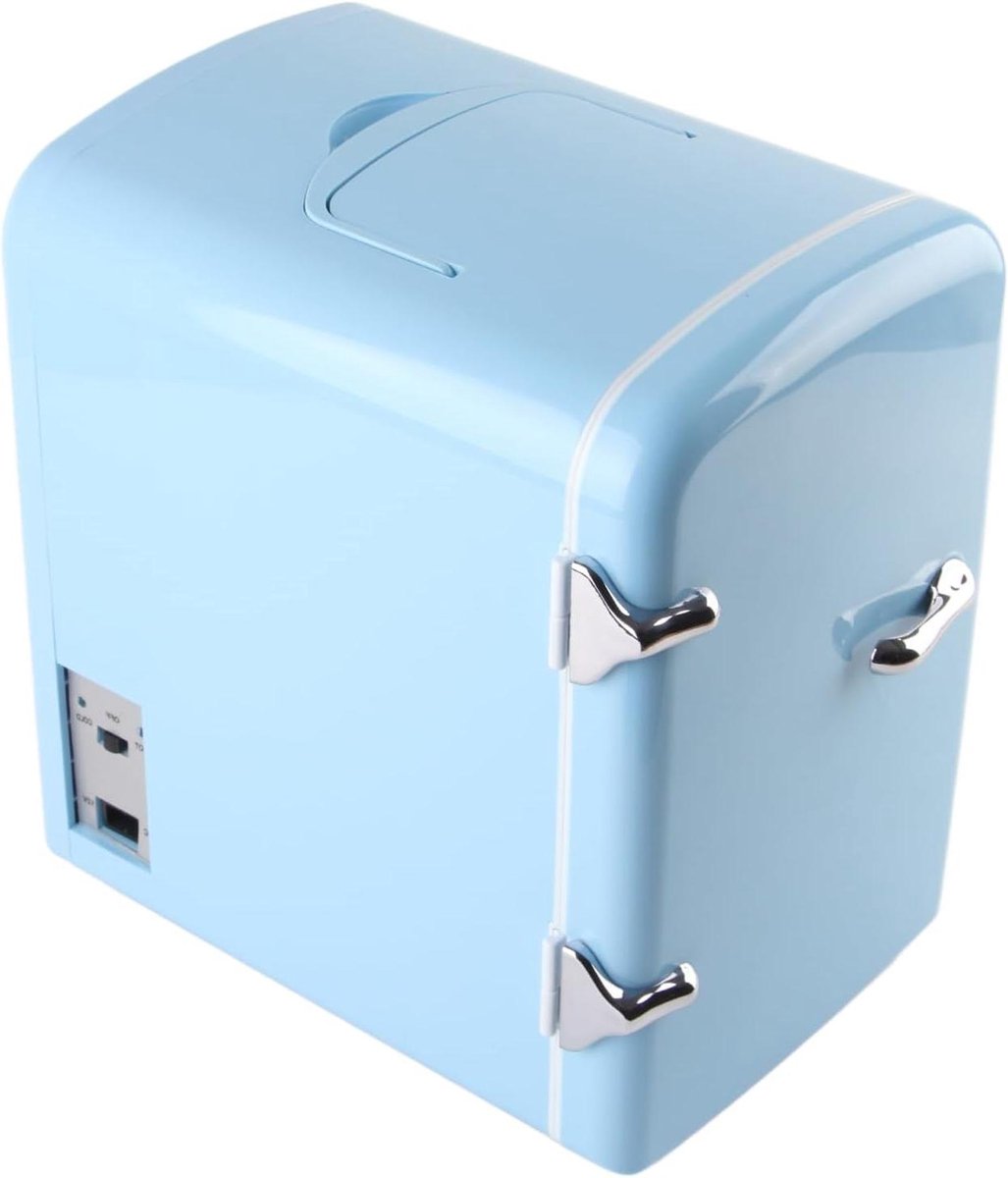 Mini Koelkast - Compacte Koeler - Cosmetica Bewaren - Koelen en Verwarmen - 4 Liter - Blauw