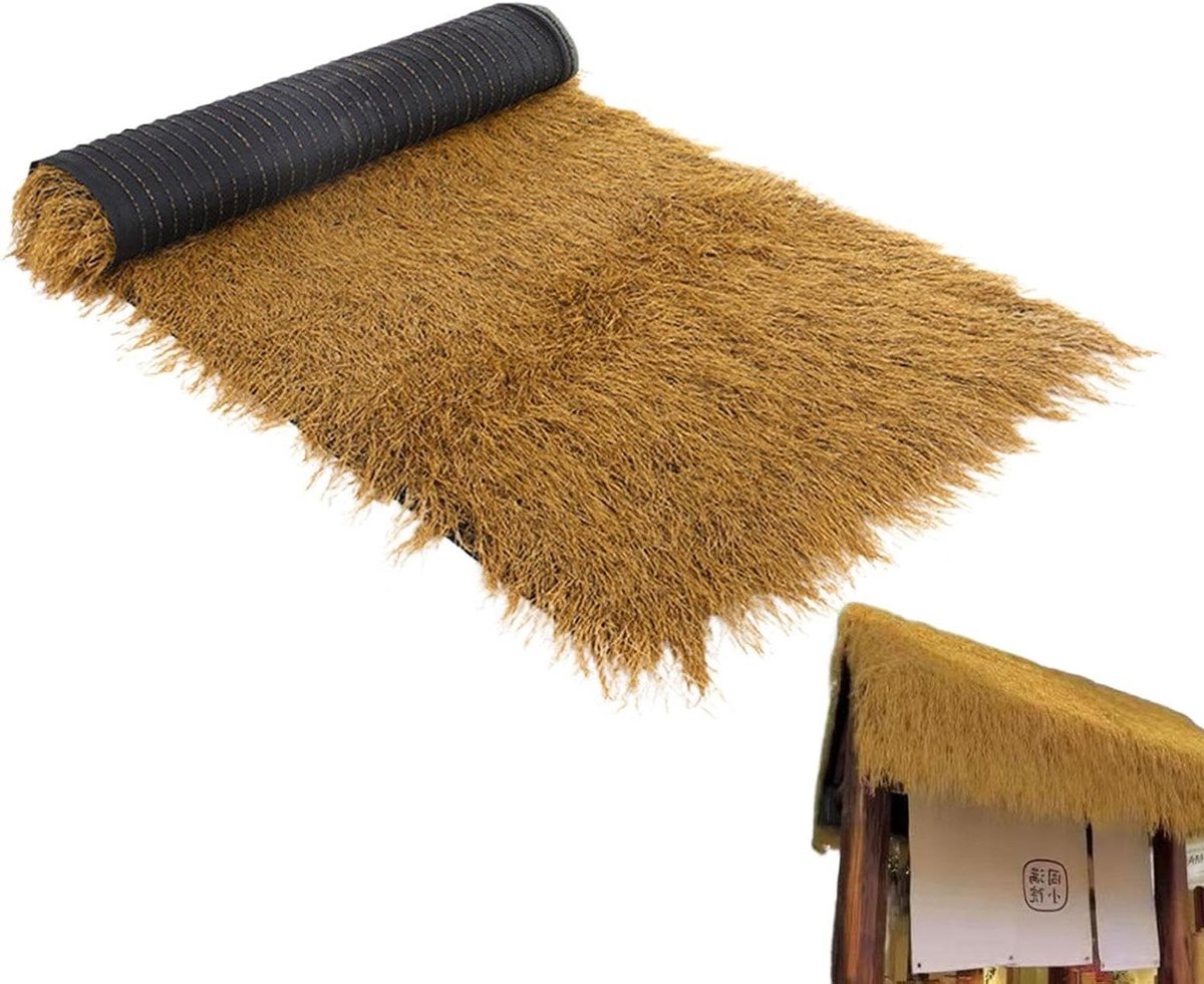 Rieten Dakbedekking - Synthetisch Gras - Decoratie Buiten - Weerbestendig Materiaal - 1 Vi