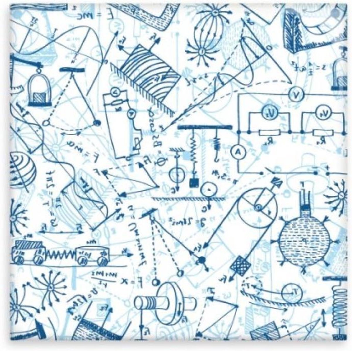 Keramische Wandtegels - Decoratie Tegels - Badkamer Decoratie - Handgemaakt Proces - 107 x 107 cm - Blauw
