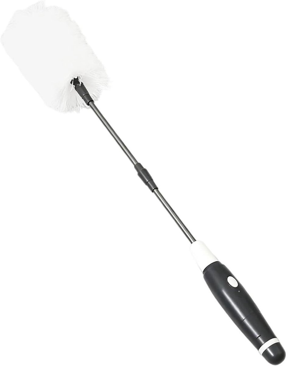 Elektrische Stofwisser - Draadloze Schoonmaker - Efficiënt Schoonmaken - Verstelbare Uitschuifbare Steel - Tot 85 cm - Grijs