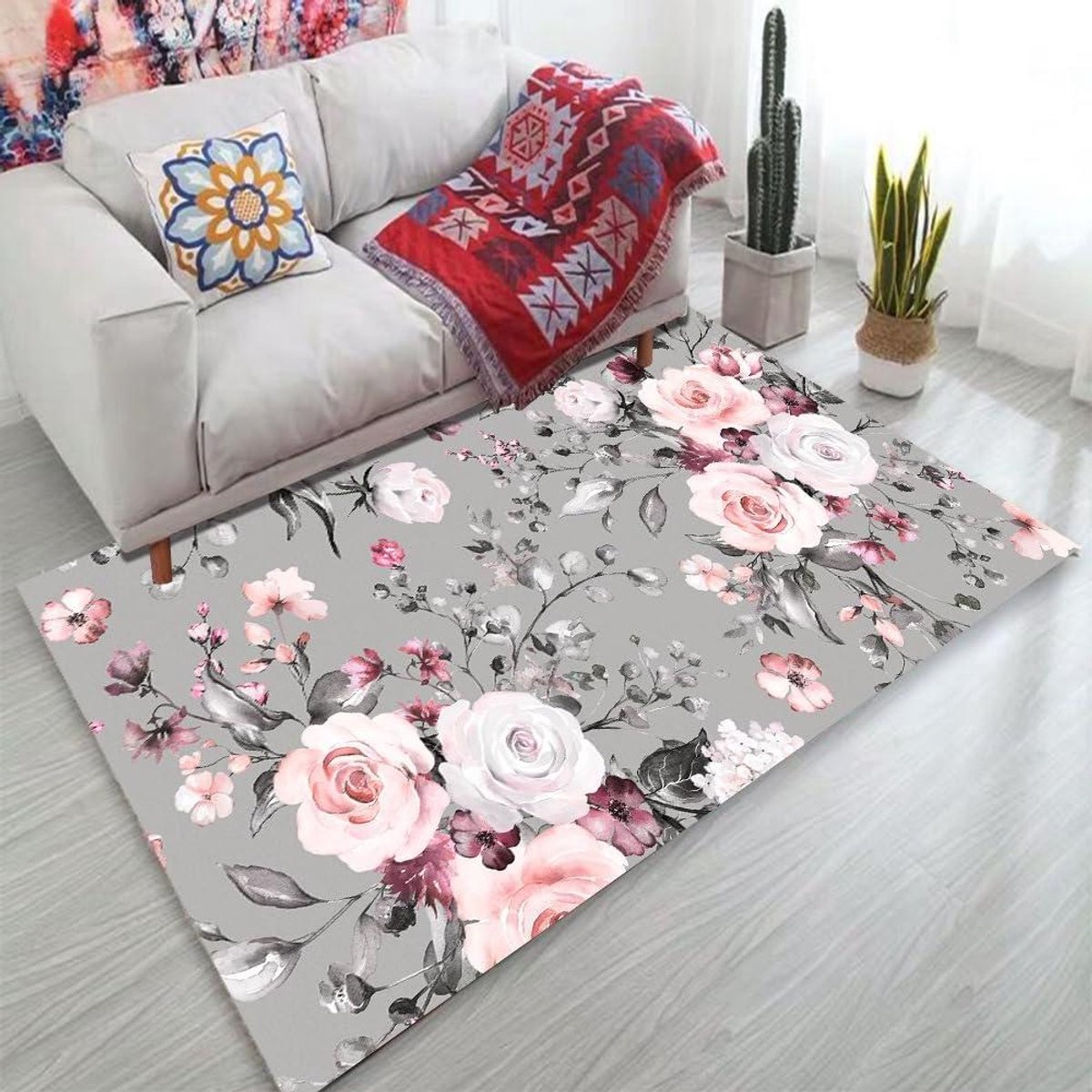 Groot Vloerkleed - Moderne Vloerbedekking - Woonkamer Decoratie - Wasbaar en Vlekbestendig