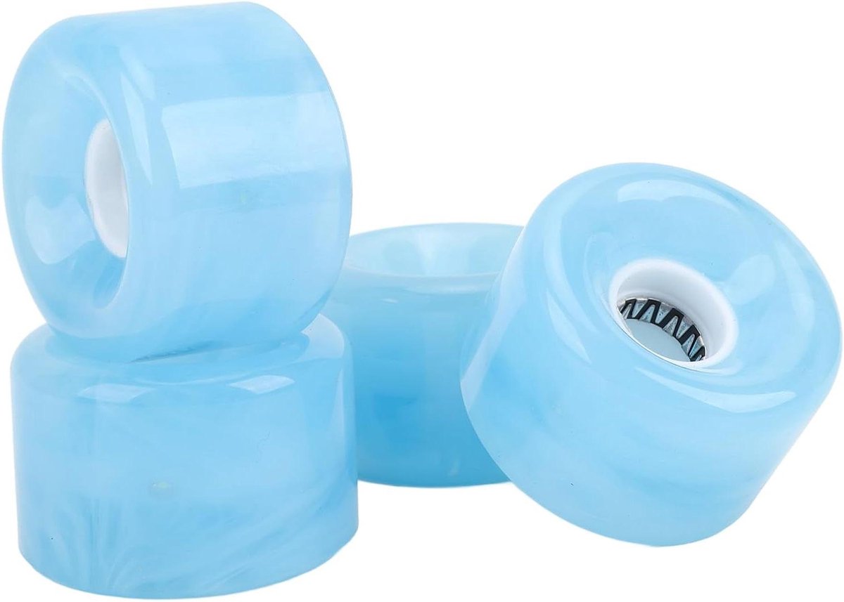 Skateboardwielen Set Roller Wielen Cruisen Longboard Hoge Rebound PU 4 Stuks 52mm Doorschijnend