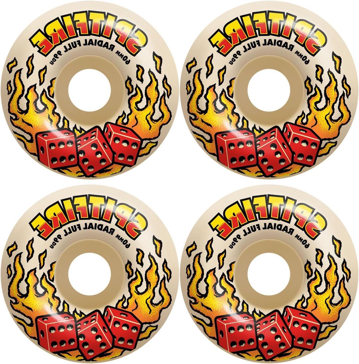 Skateboard Wielen Outdoor Wielen Street Skaten Hoge Rebound Compound 60mm 99A Natuurlijk