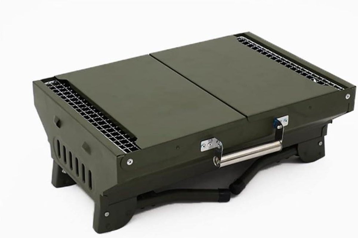 Klapbare Grill - Compacte Barbecue - Outdoor Koken - Roestvrij Staal - 82x30x35cm - Zilver