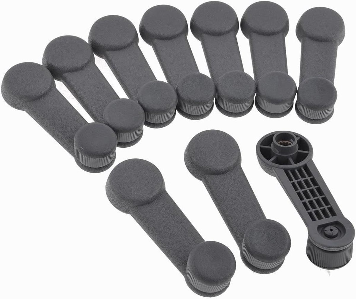 Raam Winder Crank - Hendel Set - Auto Onderhoud - Eenvoudig te Installeren - 10 Stuks - Grijs