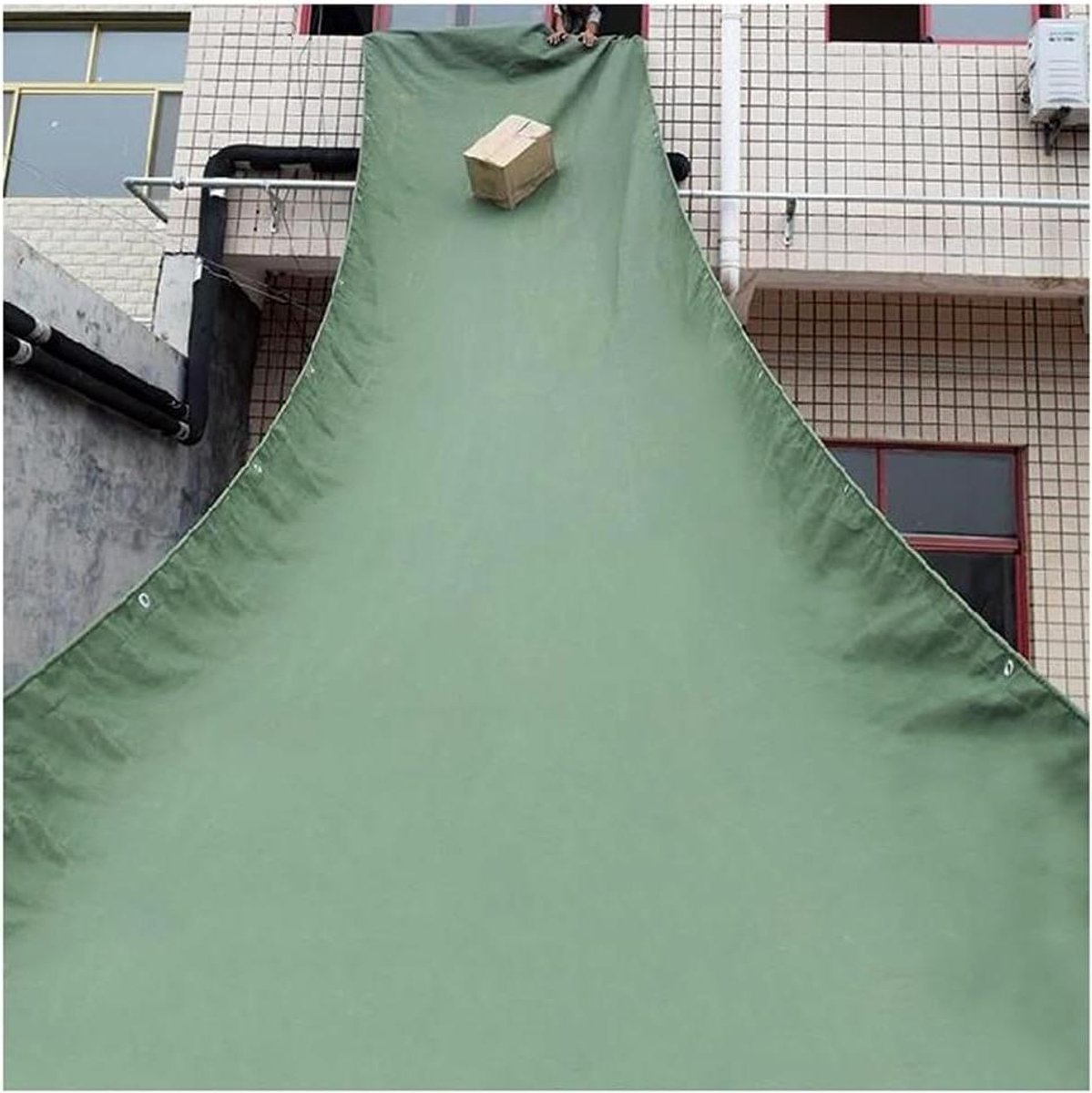 Canvas Glijbaan - Afval Chute - Bouwafval Verwijderen - Hoge Dikte Canvas - 15 x 10 m - Groen