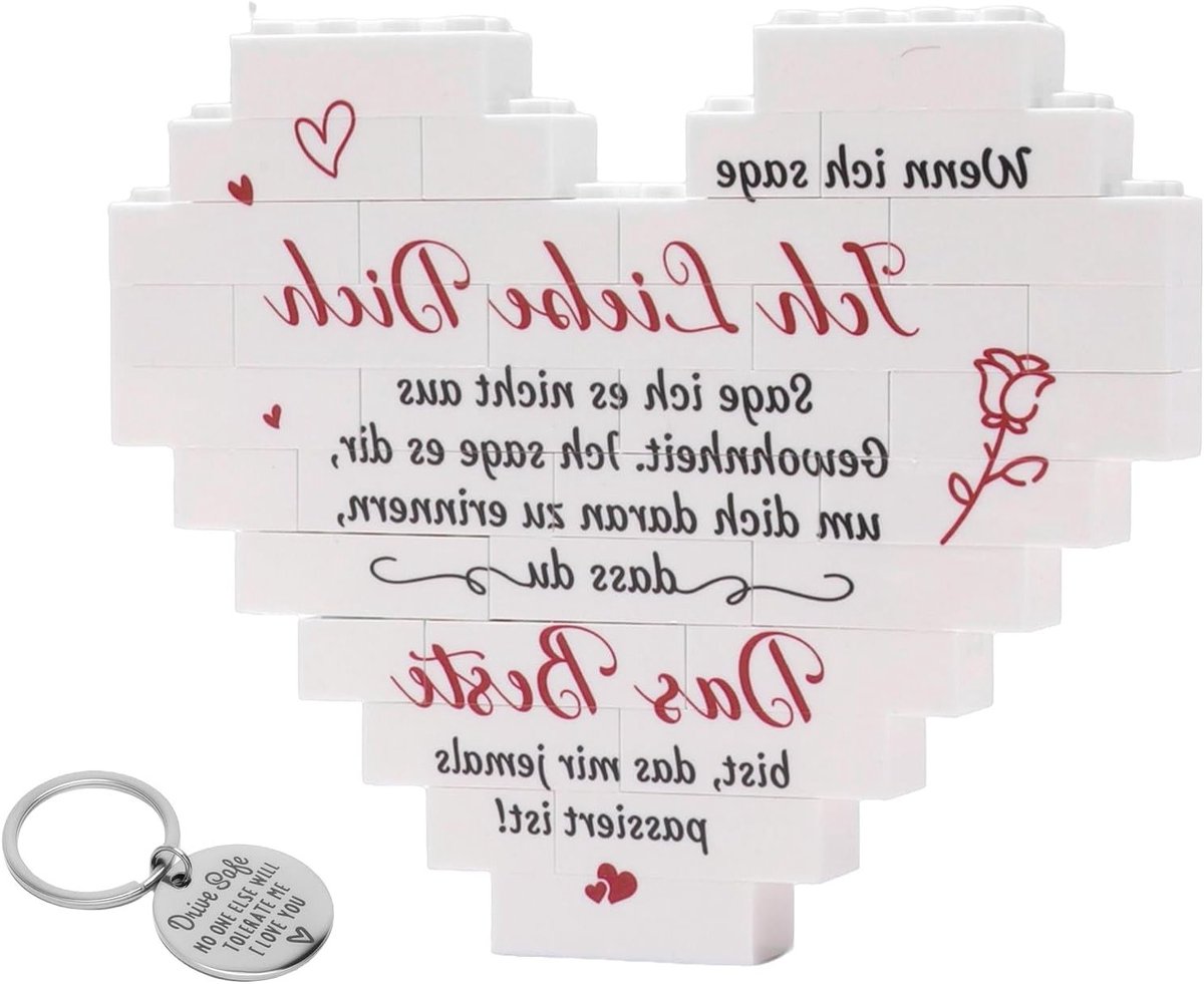 Liefdespuzzel met Sleutelhanger, Romantisch Cadeau voor Valentijnsdag, Verjaardag en Huwelijk, Perfect voor Stellen en Partners