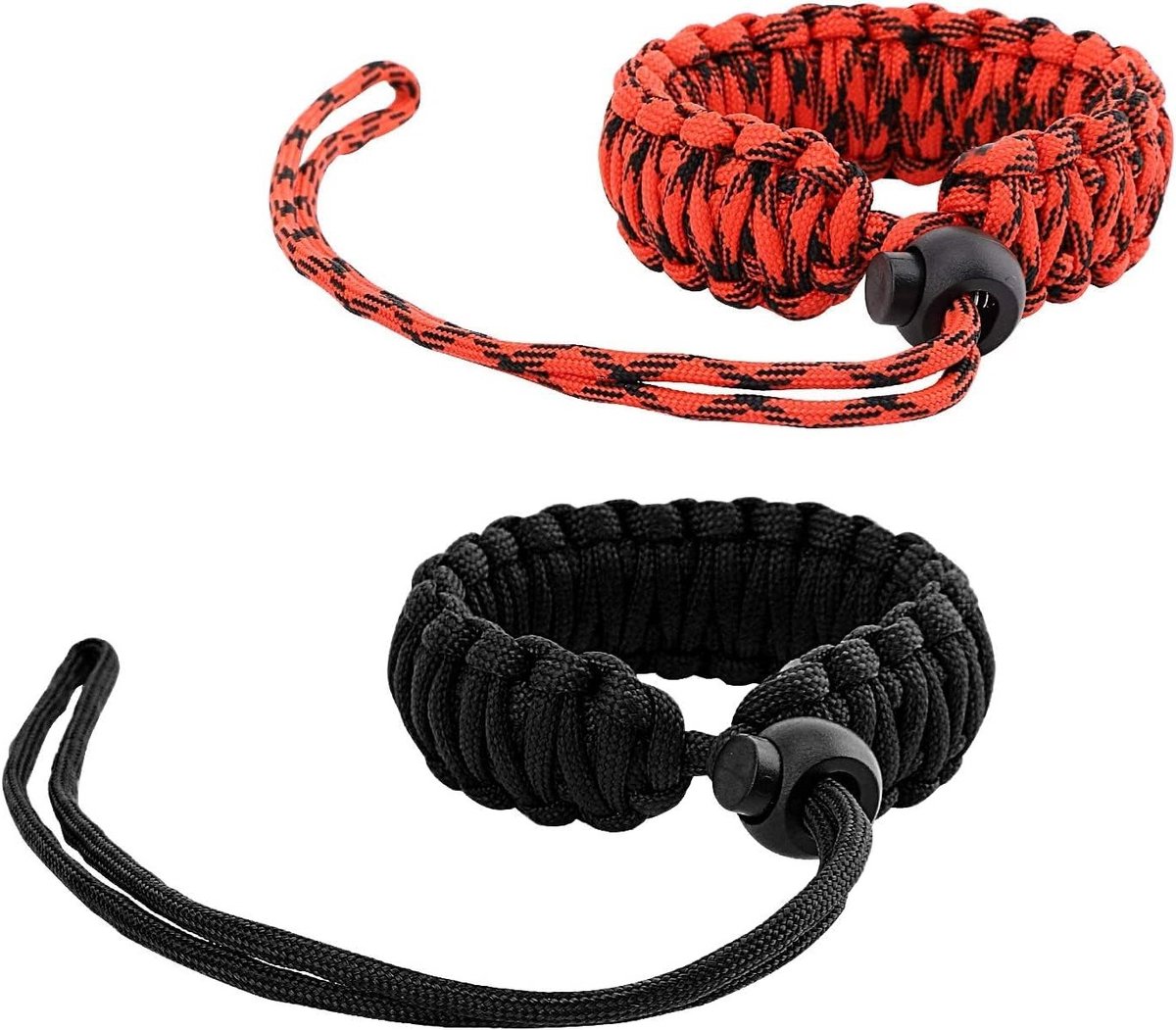 Verstelbare Polsband voor Camera, Verrekijkers en Camcorders - Set van 2, Geschikt voor SLR en DSLR, Zwart en Rood