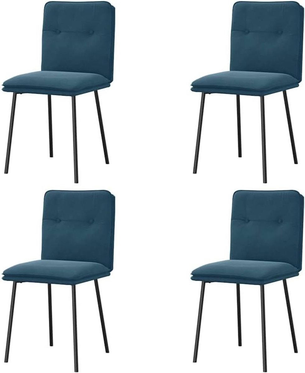 Eetkamerstoelen Set - Dinerstoelen Keukenstoelen - Comfortabel Zitten - Zacht Fluweel - 4