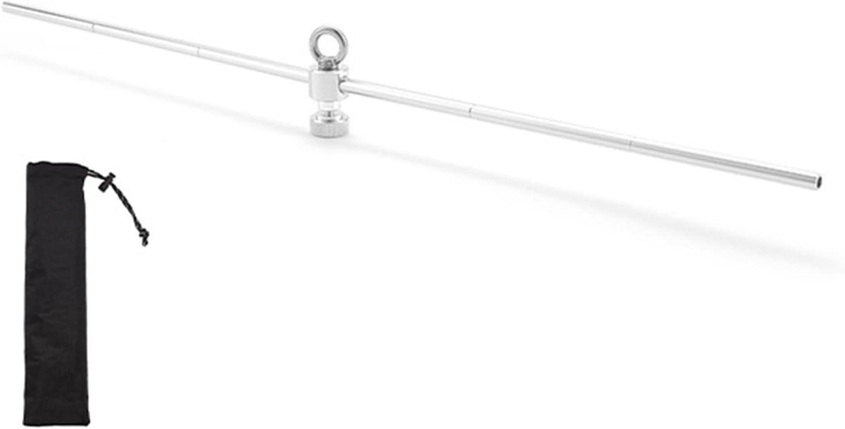 Opvouwbaar Statief - Kampeer Statief - Buiten Koken - Robuuste Aluminium Constructie - 80 cm Hoog - Zilverkleurig