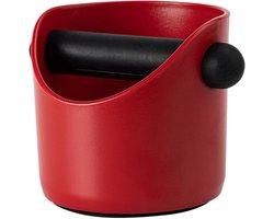 Espresso Emmer - Koffiedik Bak - Koffie Resten Verwerken - Afneembare Klopstang - 11x11x10.5cm - Rood