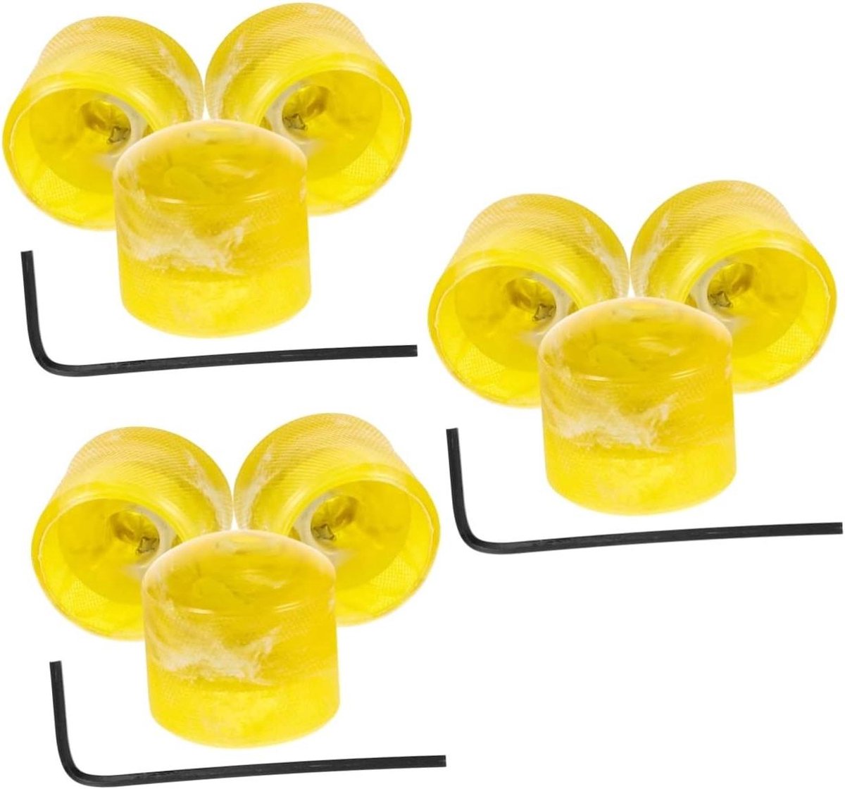 Gitaarknoppen Set - Volume Knoppen - Muziek Maken - Duurzaam Plastic Metaal - 3 Sets - Geel