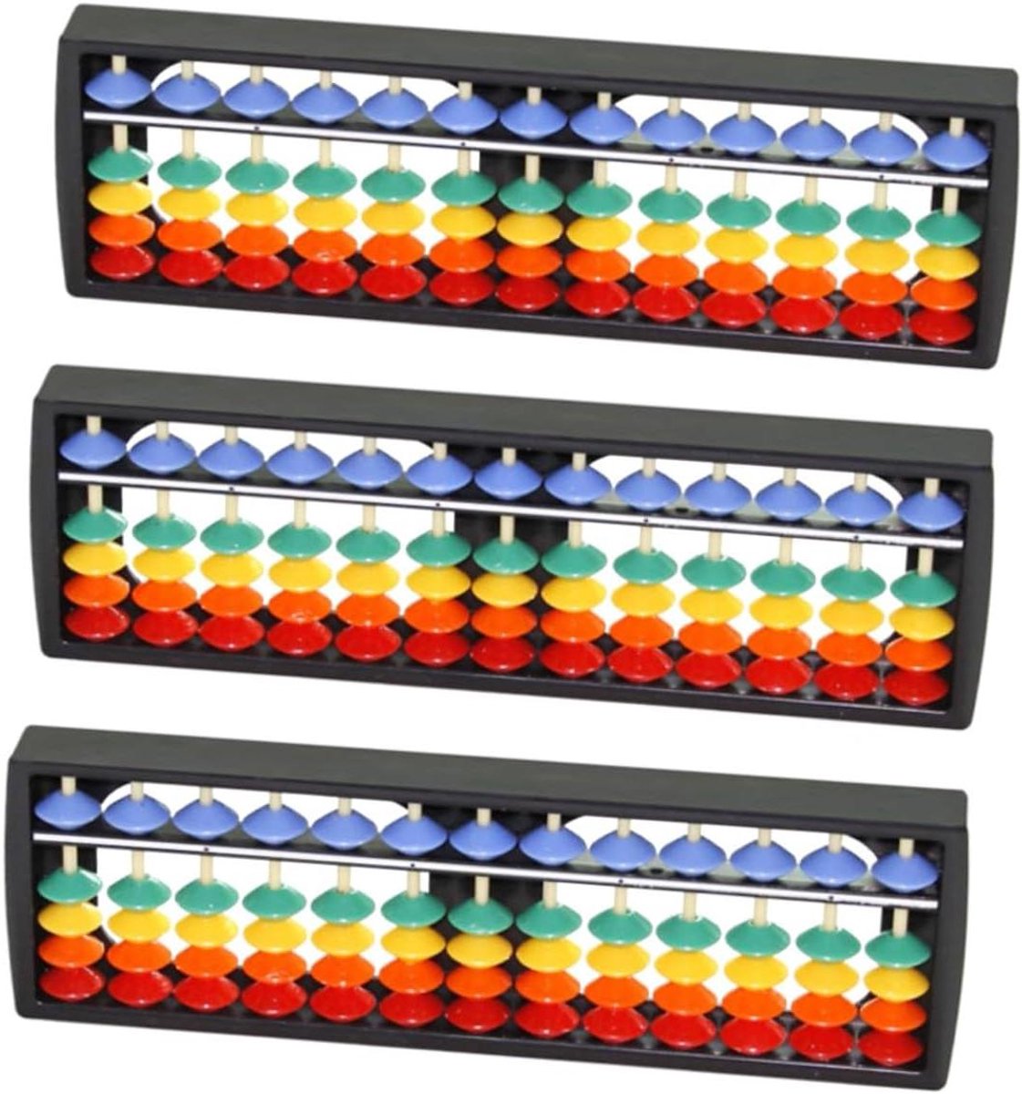 Telraam Set - Rekenrek Kinderen - Vroege Educatie - Klassiek Ontwerp - 3 Stuks - Diverse Kleuren