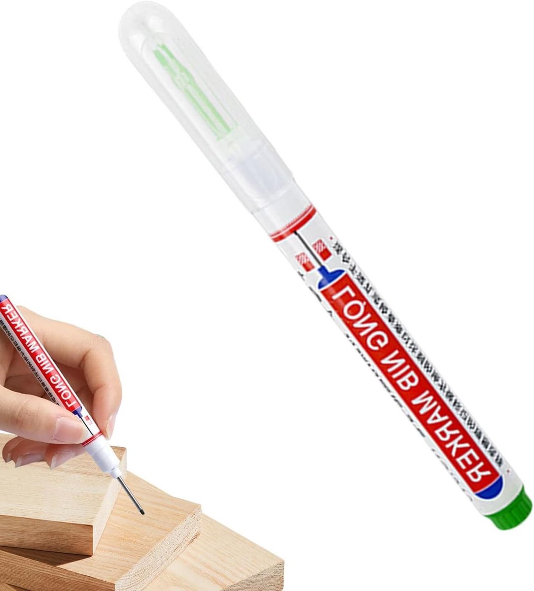 Markerpen met Lange Punt - Fijne Tip Pen - Diepe Gaten Markeren - Sneldrogende Inkt - 1 Stuk - Groen