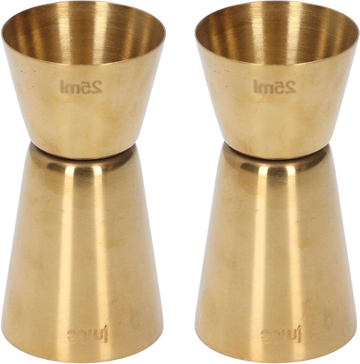 Bar Maatbeker - Cocktail Jigger - Drankjes Mengen - Dubbelzijdig Ontwerp - 25/50ml - Goud