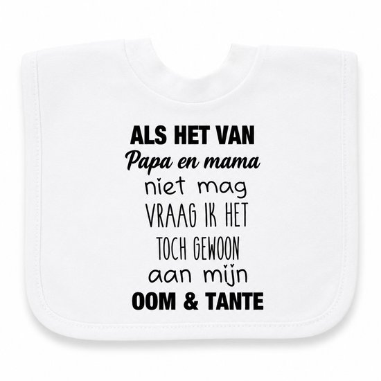 Baby slabbetje cadeau tekst oom en tante zwangerschap bekendmaking aankondiging voor de liefste aanstaande geboorte gaat worden jullie worden zwangerschapsaankondiging van Knuzzeltjes — afbeelding 2