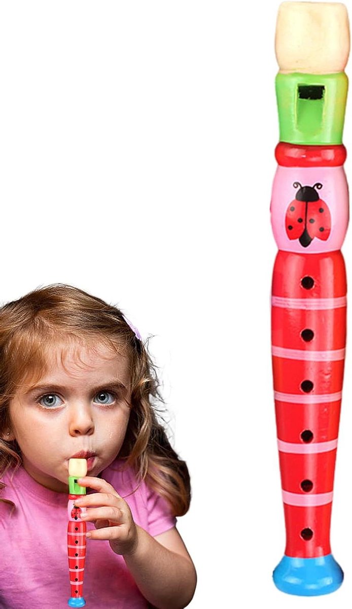Kinderfluit - Houten instrument - Muziek leren - 6 gaten ontwerp - 197 cm - Houtkleur