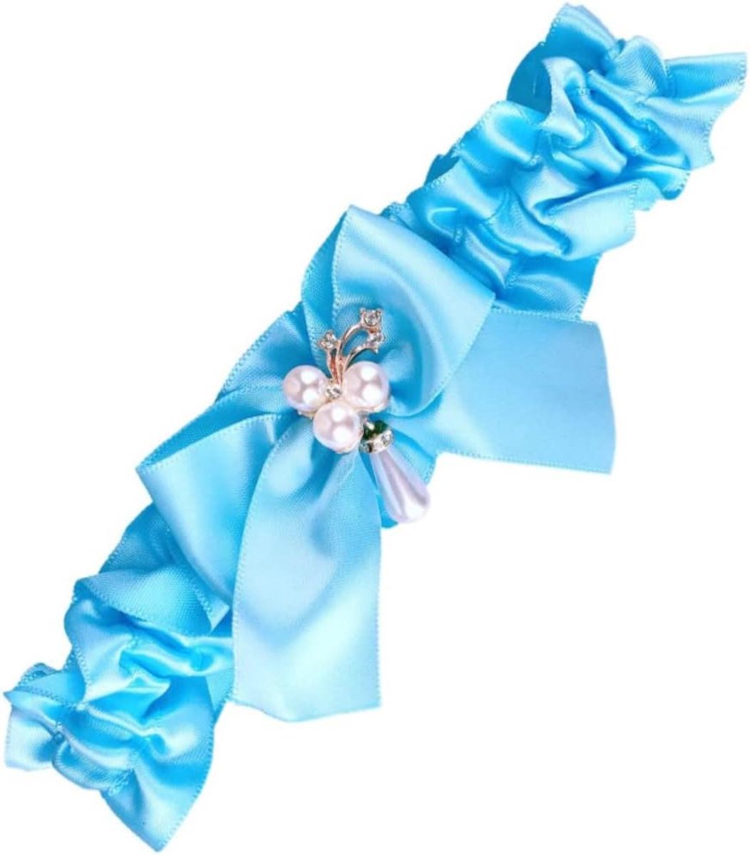 Bruidskousenband - Bruiloft accessoire - Feestelijke outfit - Hoogelastisch materiaal - One size fits most - Paars