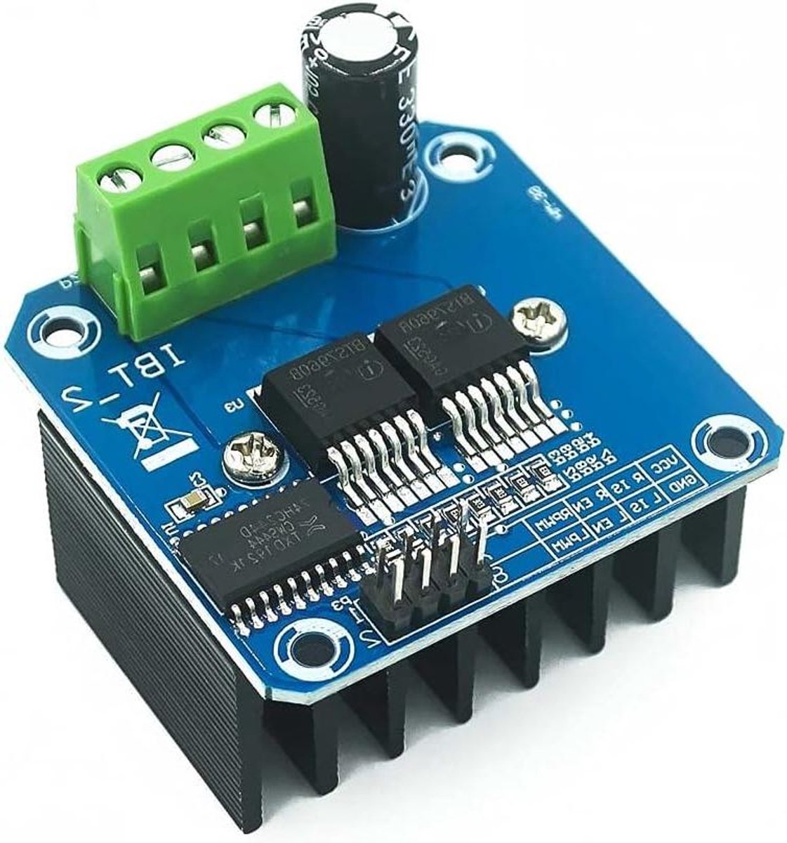 Motor Driver Module - H-brug Module - Motoren Sturen - Hoge Stroom 43A - 5.5V-27V - Groen