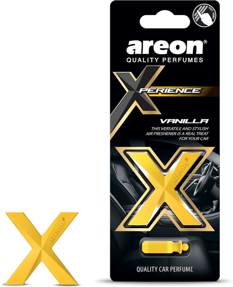 Areon Xperience Vanilla Autoparfum – Zoete Vanille Auto Luchtverfrisser voor Ventilatierooster met Langdurige Geur