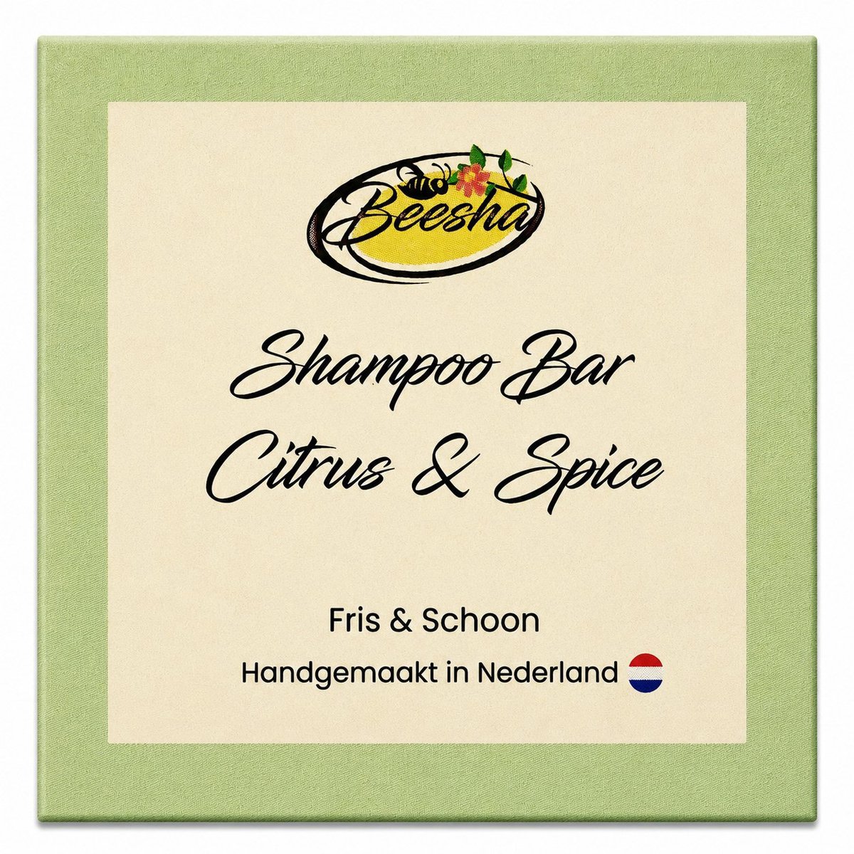 Beesha - Shampoo Bar Citrus & Spice - Vegan - Sulfaatvrij - Parabeenvrij - CG Proof
