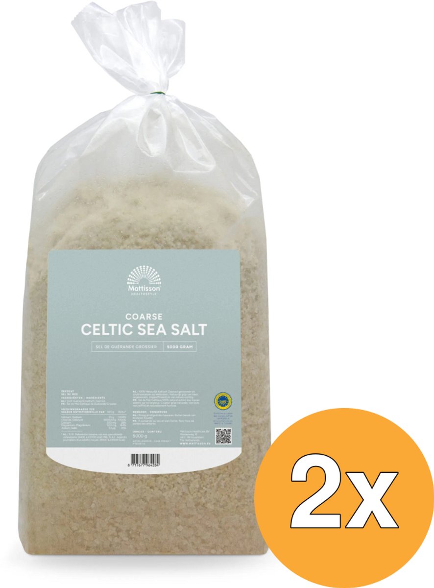 2x Mattisson Keltisch Zeezout Celtic Sea Saltgrof (5000 gr)