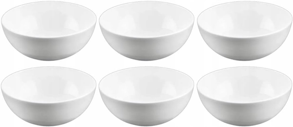 Wilmax Fine Porcelain Kommen Set - 6 Stuks - 300 ml - Ø 11 cm - Wit -