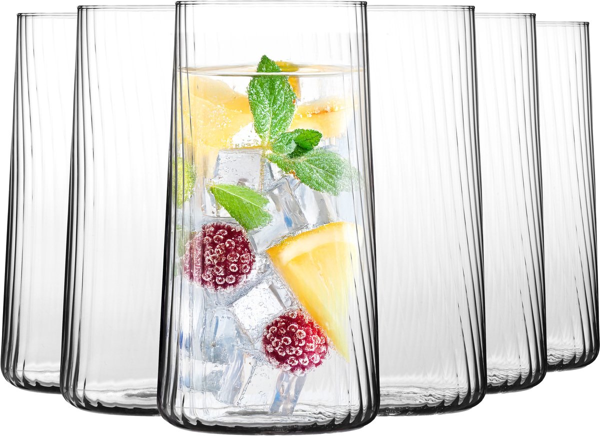 KROSNO hoge drinkglazen 550ml loodvrij kristal set van 6 2026