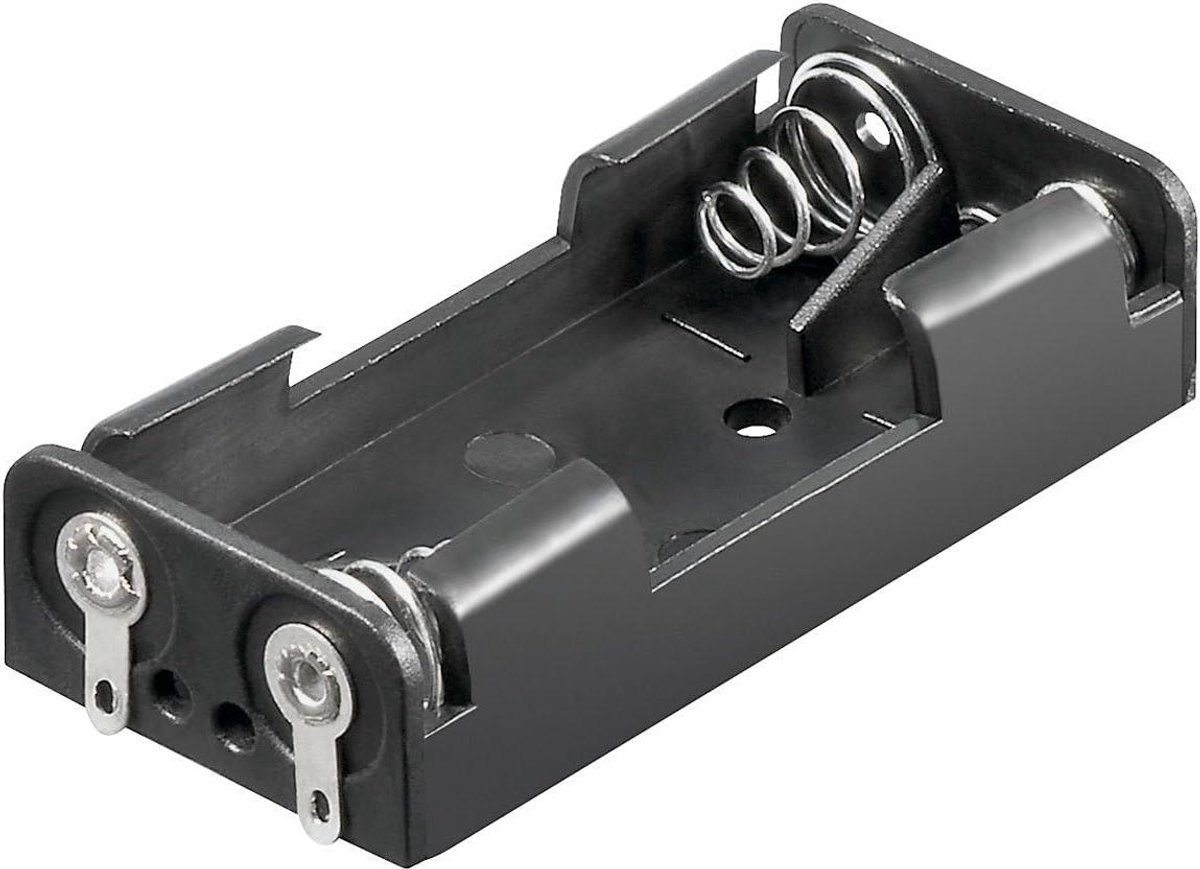 Batterijhouder - Batterijbox AAA - Elektronica Projecten - Met Soldeeraansluiting - 53 x 24.5 x 13 mm - Zwart
