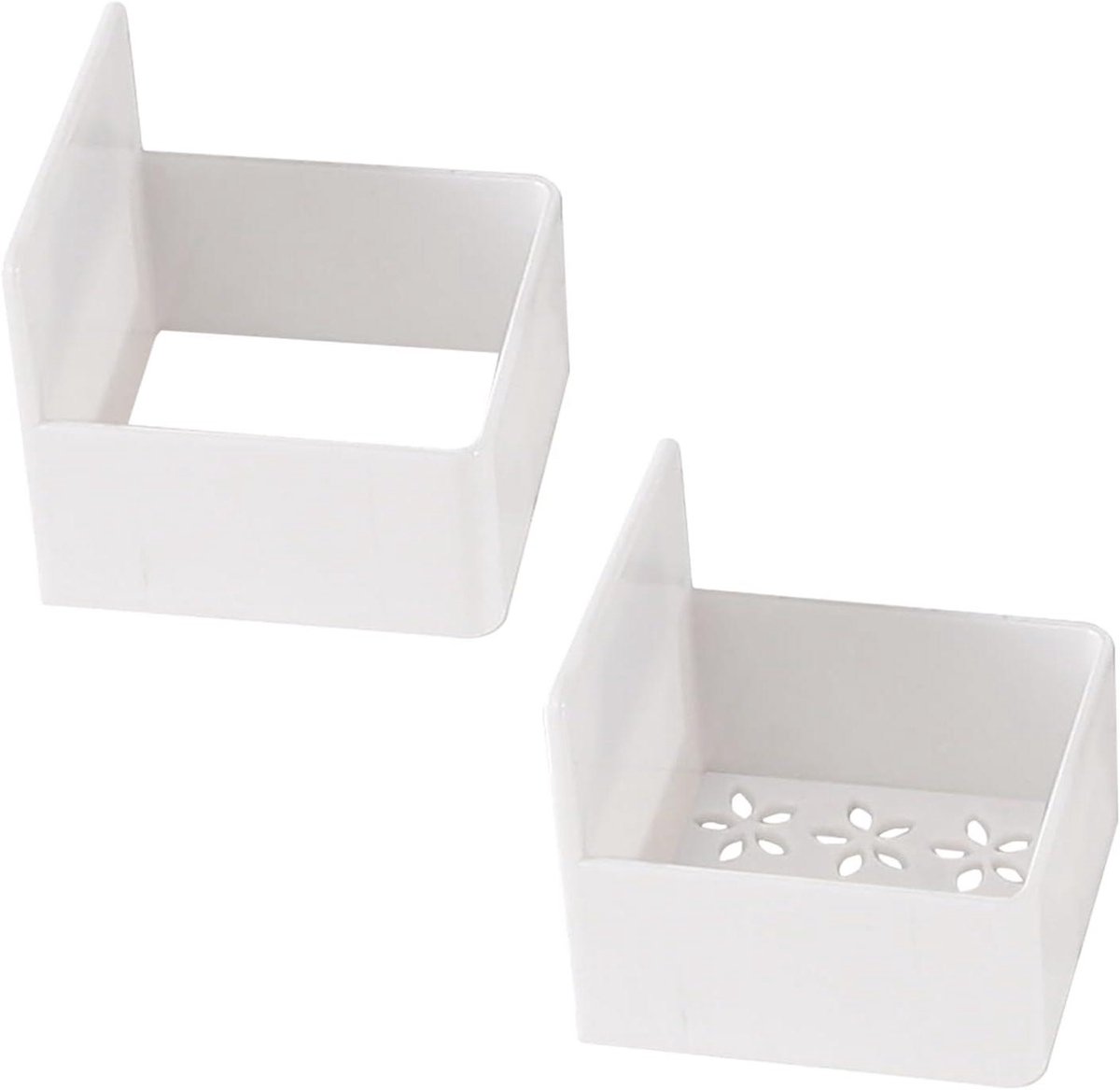 Keukenwikkel Organizer - Opbergplank - Keuken Ordenen - Zelfklevende Montage - 6x6x5.5 cm - Wit
