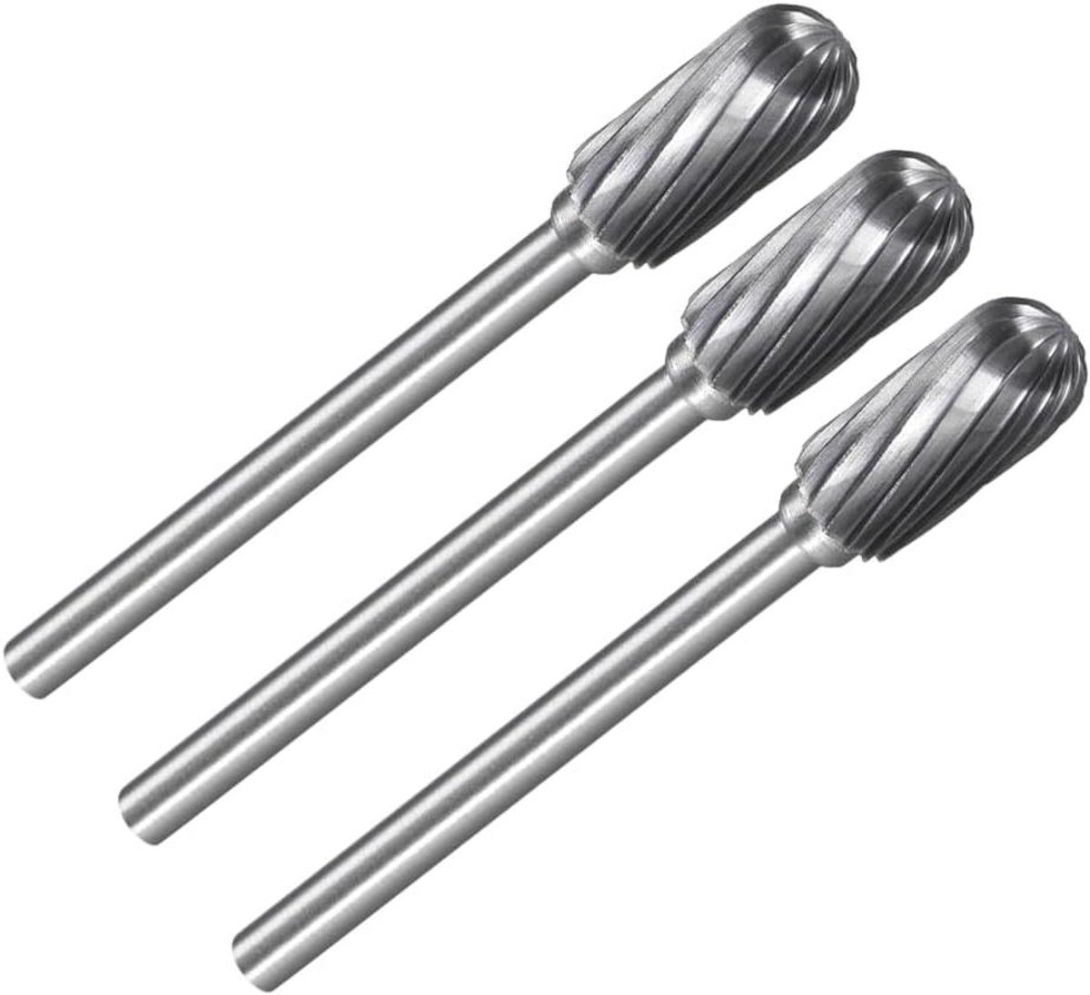 Metaalvijl Set - Frezen Boren - Metaal Bewerken - Wolfraamcarbide - 3 Stuks 6mm - Zilverkleurig