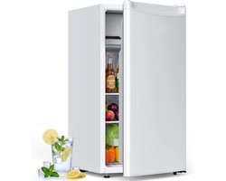 Celestul Mini Koelkast 90L - Koelkast met Vriesvak - Stille Minibar 41 dB - Compacte Koelkast voor Slaapkamer, Kantoor & Studentenkamer - Wit