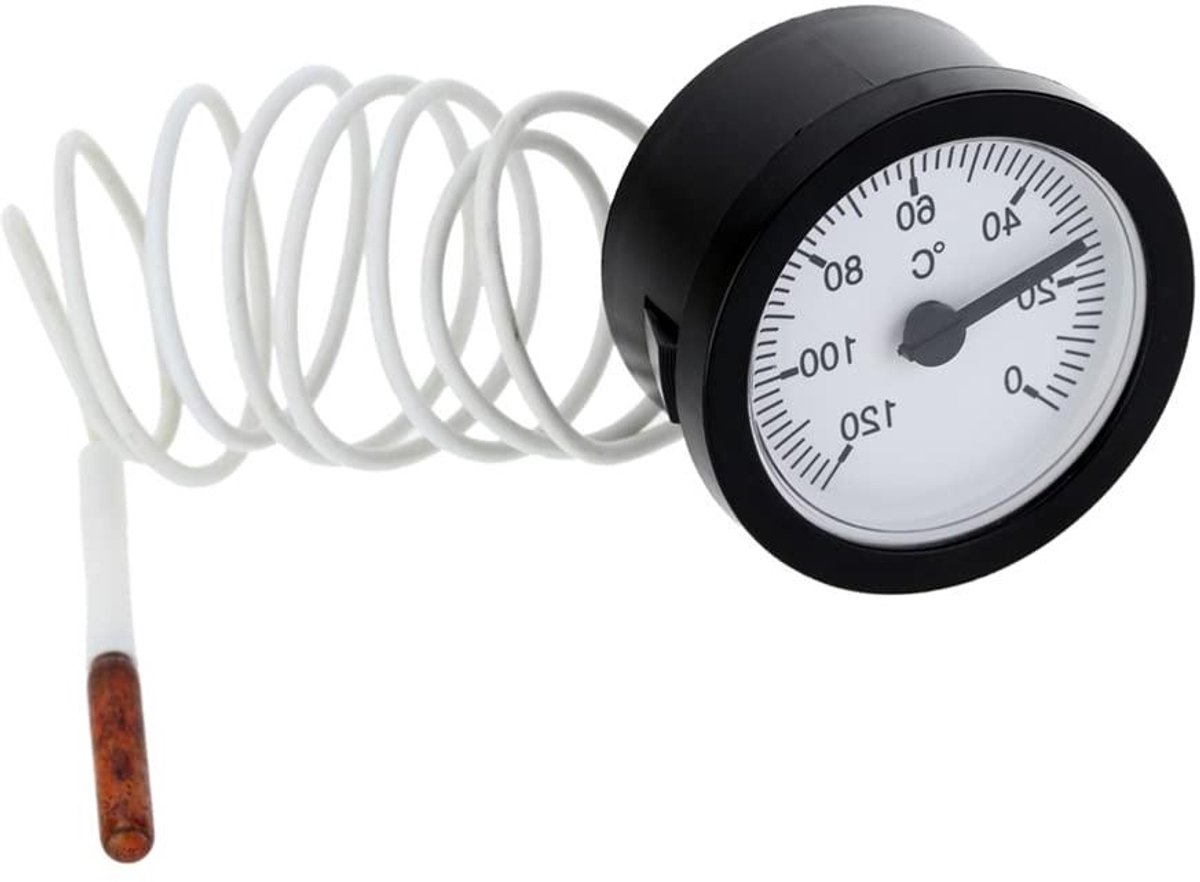 Digitale Thermometer - Temperatuurmeter Hygrometer - Watertemperatuur Meten - Messing Sensor - 0-120°C - Zilver