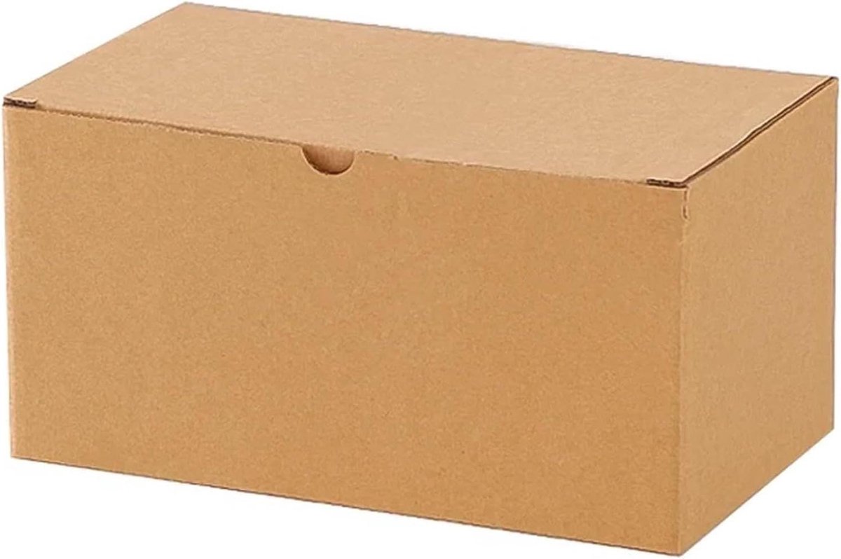 Opbergdozen - Papieren bakjes - Bureau organiseren - Gegolfd karton - 10 stuks - Bruin