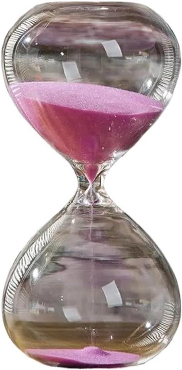 Zandklok Decoratief - Zand Timer - Tijdmanagement Tool - Gladde Zandstroom - 5 tot 60 Min - Roze