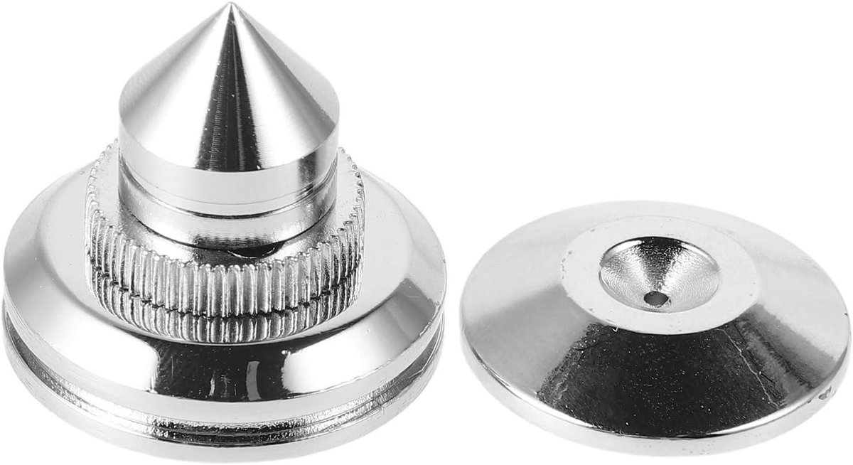 Luidspreker Isolatie Voetjes - Anti-Vibratie Pads - Verbeter Geluidskwaliteit - Schokabsorberend Ontwerp - 27 cm - Zilver