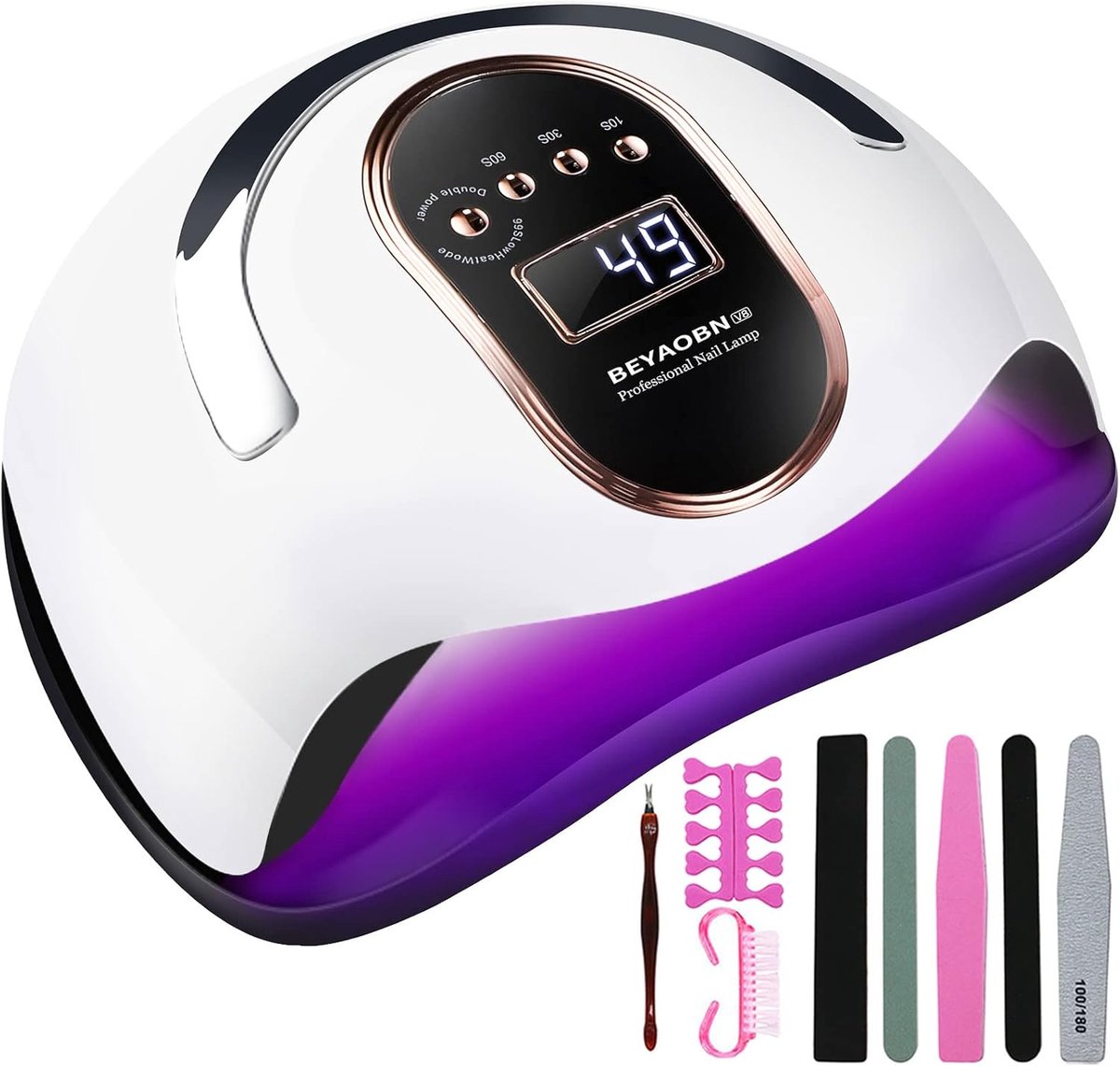 Professionele UV/LED Nageldroger met Timer en Manicuregereedschap