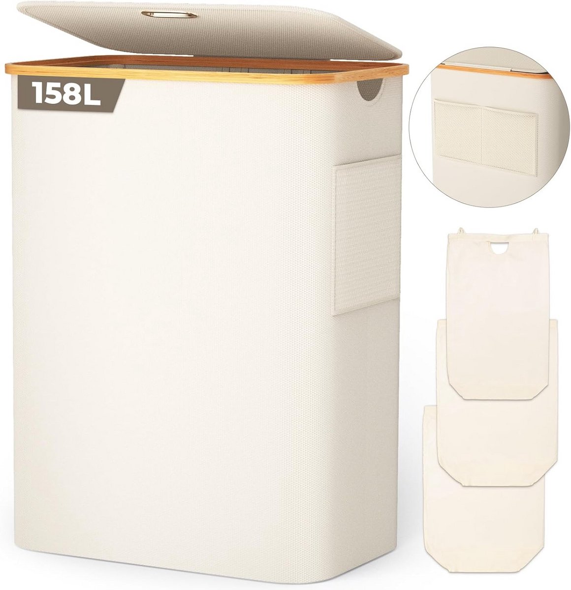 Wasmand 3 Vakken - Wassorteeder - Wasmanden - Interieur