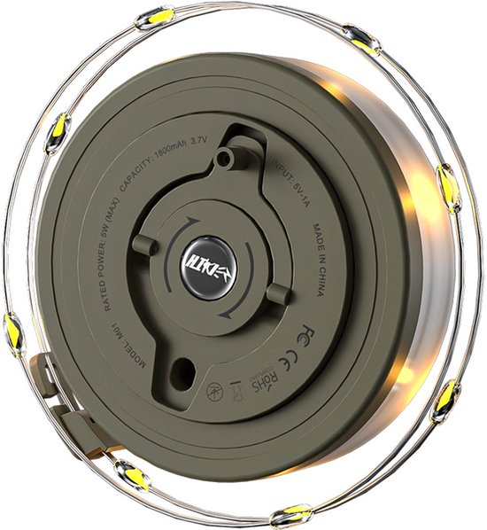 Campinglamp, tentlamp, oprolbare lichtslinger, multifunctionele buitenverlichting, opvouwbare lichtslinger geschikt voor kamperen - 10 meter warm licht + gekleurd licht — afbeelding 4