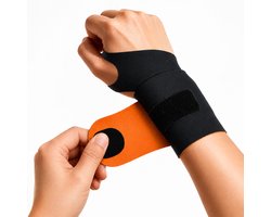 BOTC Polsbrace - Met Antislipkussentjes - Voor Rechts & Links - One Size - Polssteun - Polsbandage - 1 stuk - Zwart