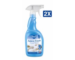 Airpure Textielverfrisser Linnen (Linen Room) 750 ml Spray - Set van 2 Flessen (1.5 L Totaal) - Geurneutralisator voor Beddengoed Gordijnen Kleding en Meubels - 100% Veganistisch en Dierproefvrij - Made in UK