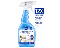 Airpure Textielverfrisser Linnen (Linen Room) 750 ml Spray - Set van 12 Flessen (9 L Totaal) - Geurneutralisator voor Beddengoed Gordijnen Kleding en Meubels - 100% Veganistisch en Dierproefvrij - Made in UK