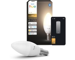 Philips Hue LED kaarslamp - E14 fitting - bevat 1 lamp - zachtwit licht - slimme verlichting